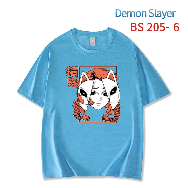 Demon Slayer Kimets New ice silk cotton loose and comfortable T-shirt from XS to 5XL BS-205-6