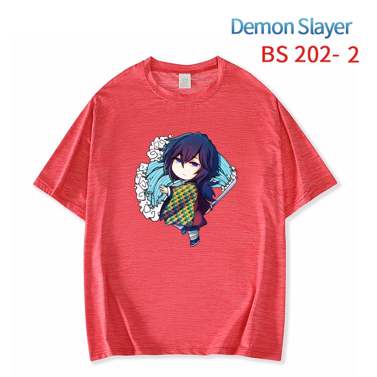 Demon Slayer Kimets New ice silk cotton loose and comfortable T-shirt from XS to 5XL  BS-202-2