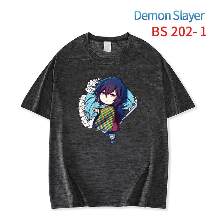 Demon Slayer Kimets New ice silk cotton loose and comfortable T-shirt from XS to 5XL BS-202-1