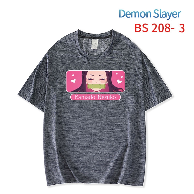 Demon Slayer Kimets New ice silk cotton loose and comfortable T-shirt from XS to 5XL BS-208-3