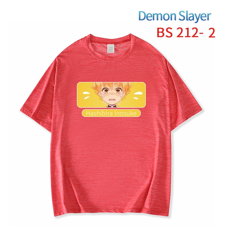 Demon Slayer Kimets New ice silk cotton loose and comfortable T-shirt from XS to 5XL BS-212-2