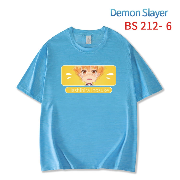 Demon Slayer Kimets New ice silk cotton loose and comfortable T-shirt from XS to 5XL BS-212-6