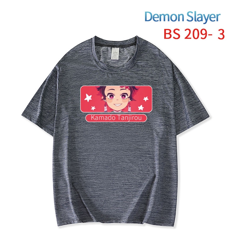 Demon Slayer Kimets New ice silk cotton loose and comfortable T-shirt from XS to 5XL BS-209-3