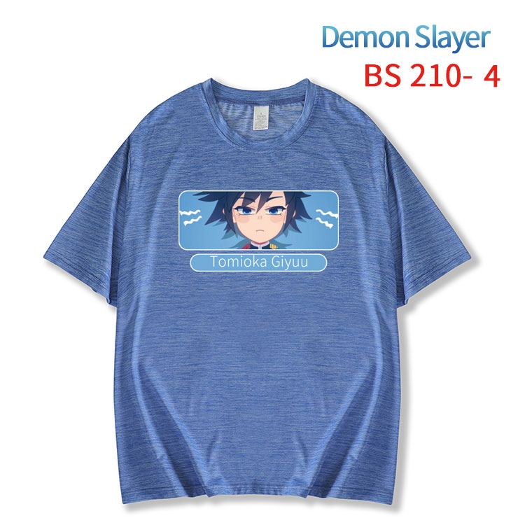 Demon Slayer Kimets New ice silk cotton loose and comfortable T-shirt from XS to 5XL  BS-210-4