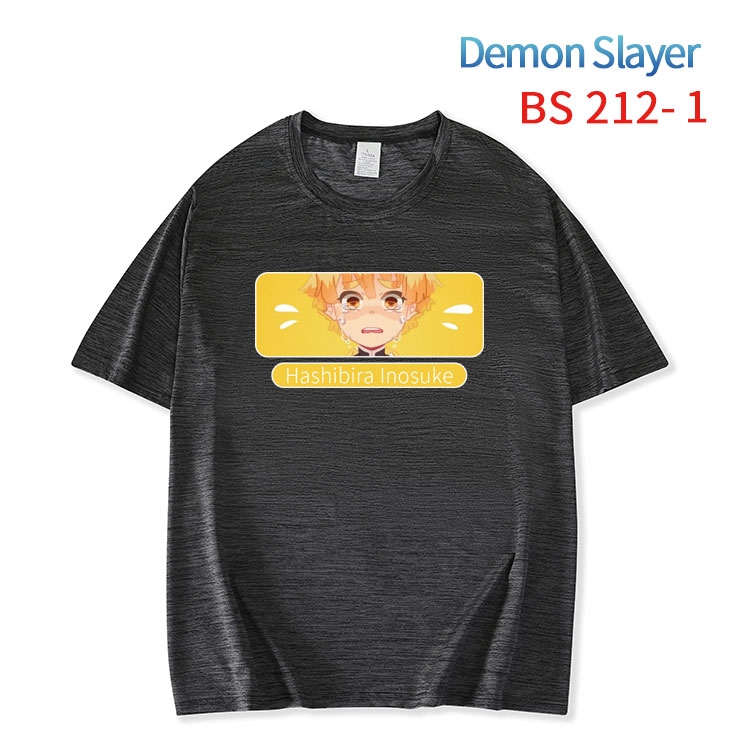 Demon Slayer Kimets New ice silk cotton loose and comfortable T-shirt from XS to 5XL BS-212-1