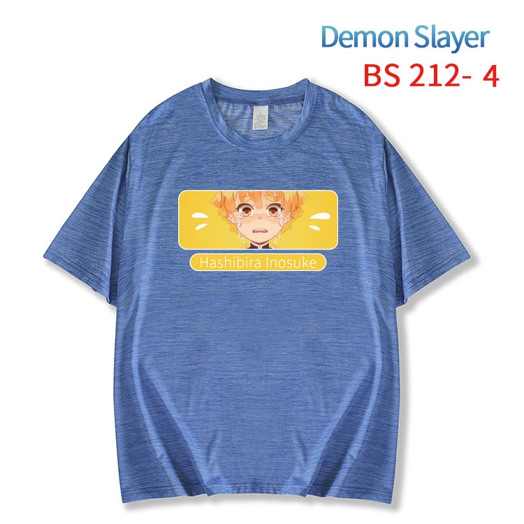 Demon Slayer Kimets New ice silk cotton loose and comfortable T-shirt from XS to 5XL  BS-212-4