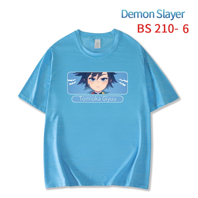 Demon Slayer Kimets New ice silk cotton loose and comfortable T-shirt from XS to 5XL  BS-210-6