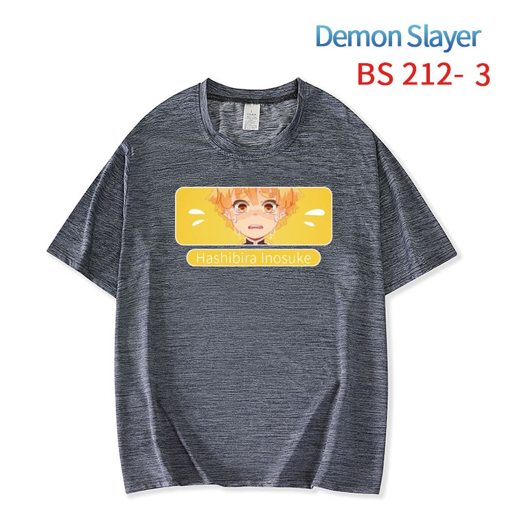 Demon Slayer Kimets New ice silk cotton loose and comfortable T-shirt from XS to 5XL  BS-212-3