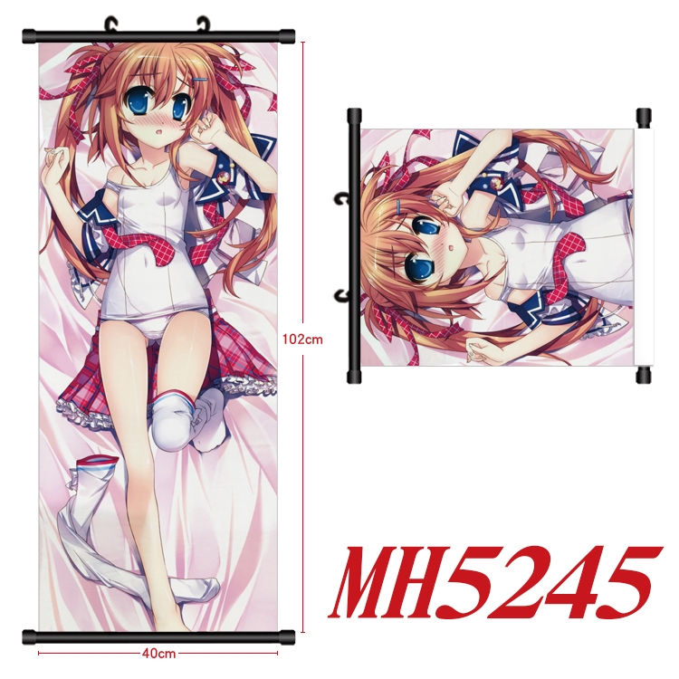 Angel Beats! Anime black Plastic rod Cloth painting Wall Scroll 40X102CM  MH5245