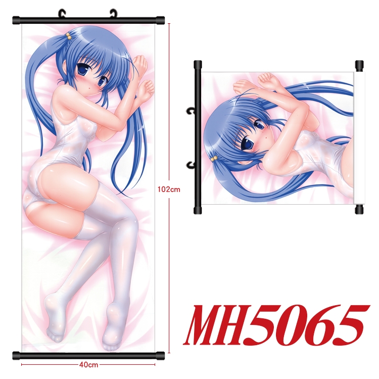 Angel Beats! Anime black Plastic rod Cloth painting Wall Scroll 40X102CM  MH5065