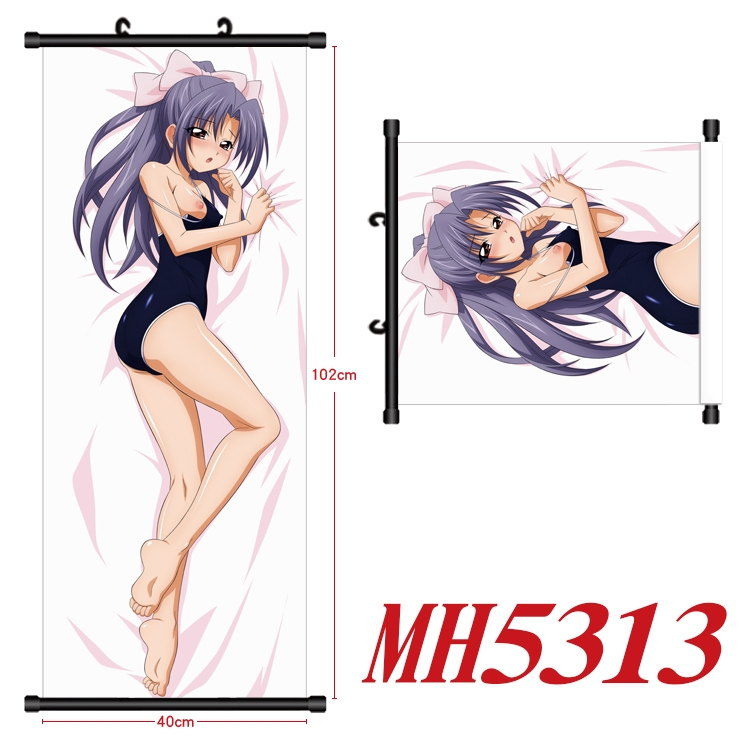 Angel Beats! Anime black Plastic rod Cloth painting Wall Scroll 40X102CM MH5313