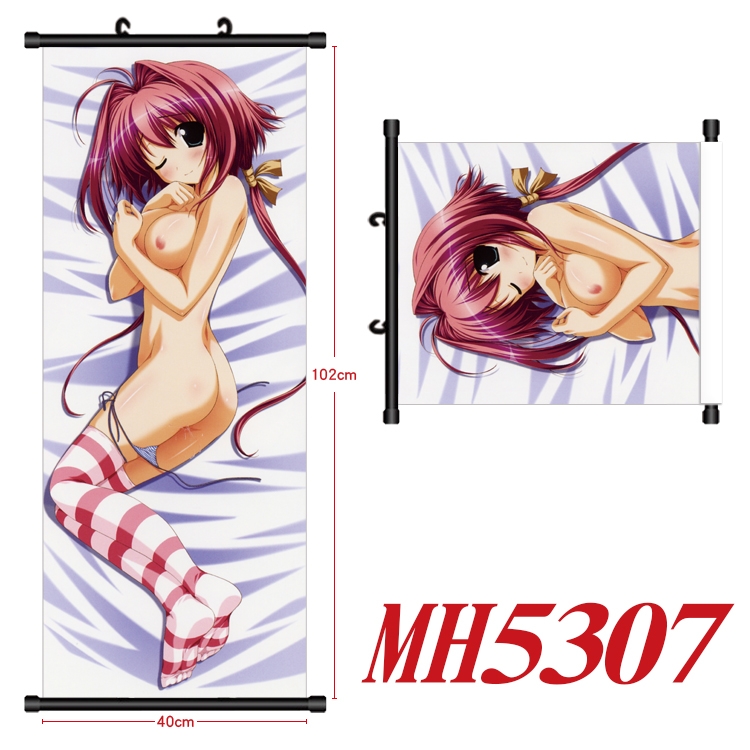 Kantai Collection  Anime black Plastic rod Cloth painting Wall Scroll 40X102CM