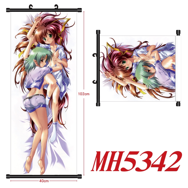 Kantai Collection  Anime black Plastic rod Cloth painting Wall Scroll 40X102CM