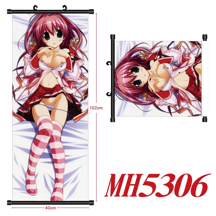 Kantai Collection  Anime black Plastic rod Cloth painting Wall Scroll 40X102CM