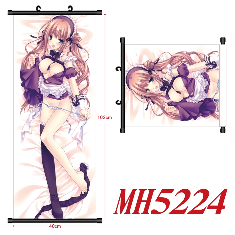 Kantai Collection  Anime black Plastic rod Cloth painting Wall Scroll 40X102CM