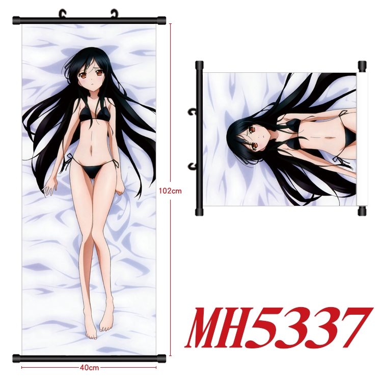 Accel World Anime black Plastic rod Cloth painting Wall Scroll 40X102CM MH5337