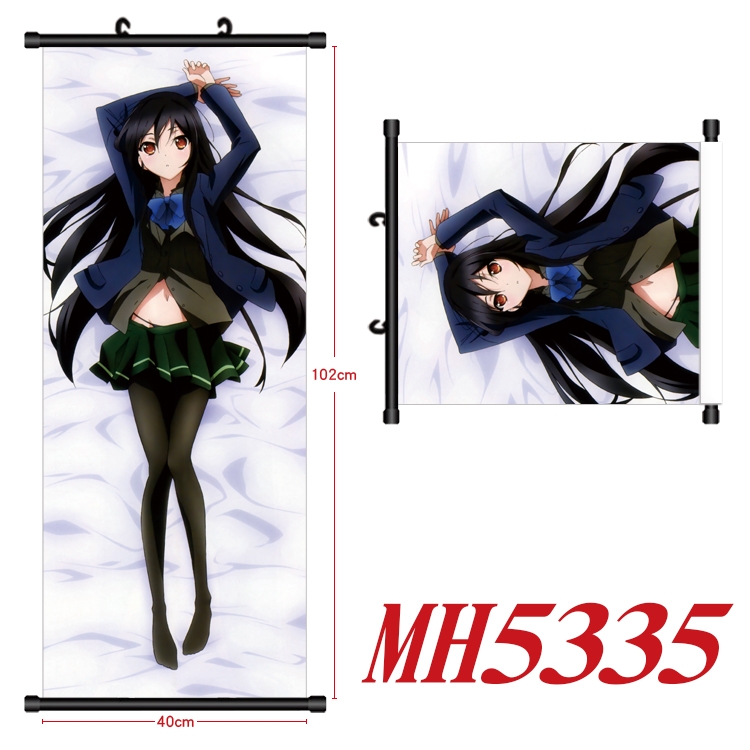 Accel World Anime black Plastic rod Cloth painting Wall Scroll 40X102CM MH5335
