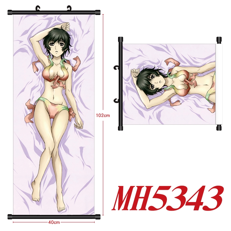 Phantom Anime black Plastic rod Cloth painting Wall Scroll 40X102CM  MH5343