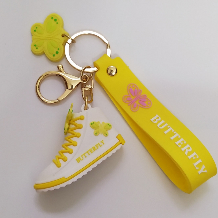 butterfly shoes PVC cartoon key chain pendant 5.5cm