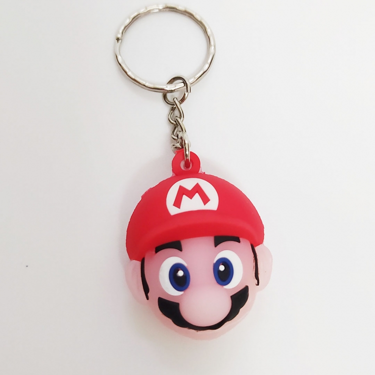Super Mario PVC cartoon plush keychain pendant 4cm