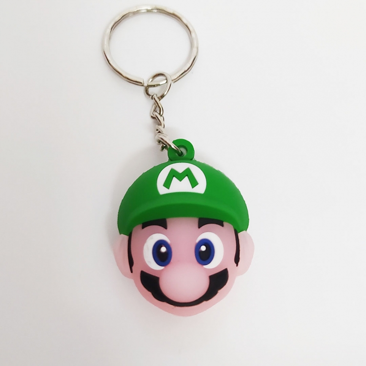 Super Mario PVC cartoon plush keychain pendant 4cm