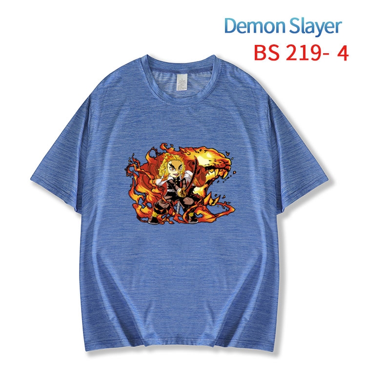 Demon Slayer Kimets  New ice silk cotton loose and comfortable T-shirt from XS to 5XL  BS-219-4