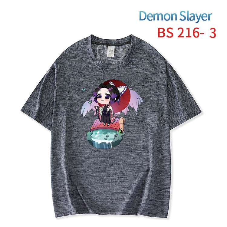 Demon Slayer Kimets  New ice silk cotton loose and comfortable T-shirt from XS to 5XL  BS-216-3