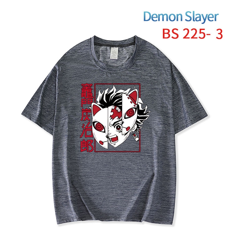 Demon Slayer Kimets New ice silk cotton loose and comfortable T-shirt from XS to 5XL  BS-225-3