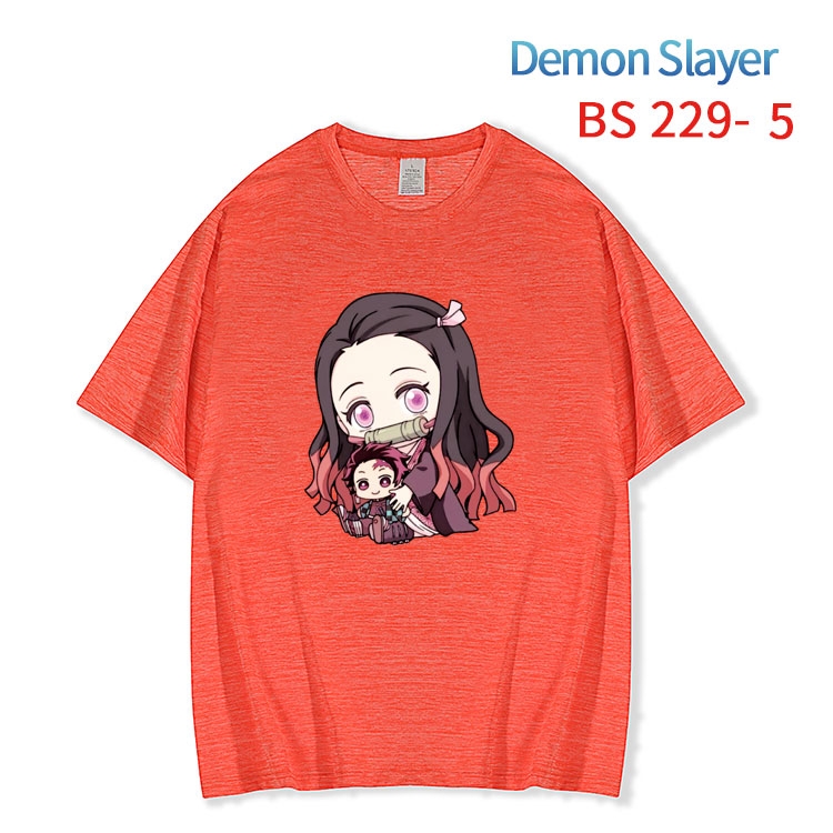 Demon Slayer Kimets New ice silk cotton loose and comfortable T-shirt from XS to 5XL BS-229-5