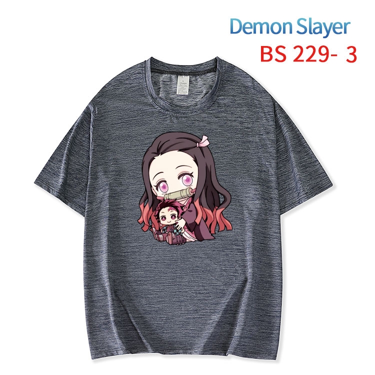 Demon Slayer Kimets New ice silk cotton loose and comfortable T-shirt from XS to 5XL BS-229-3