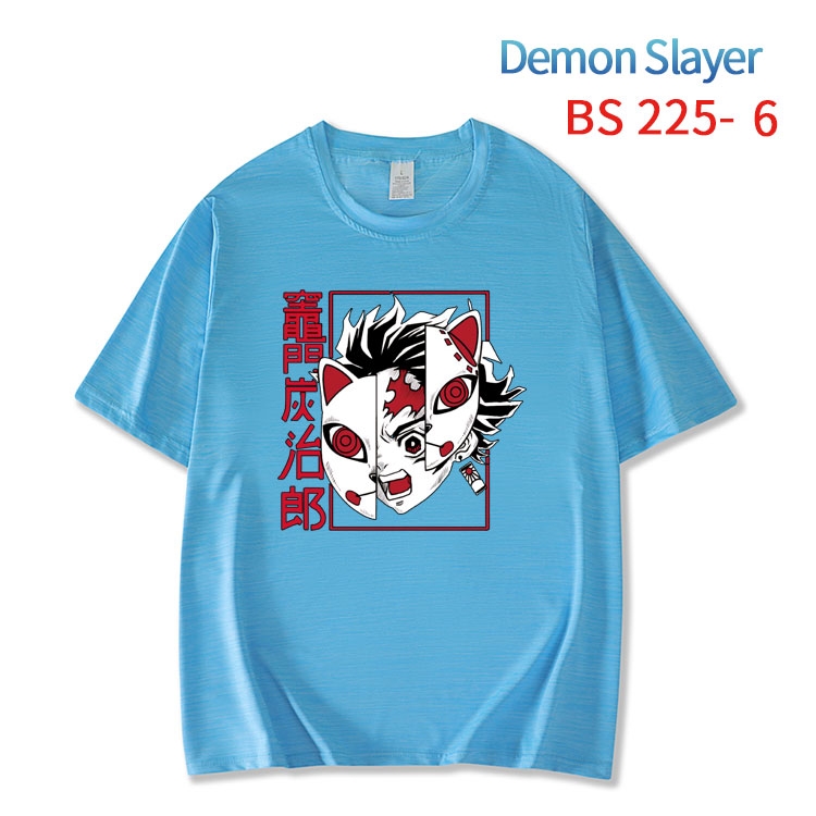 Demon Slayer Kimets New ice silk cotton loose and comfortable T-shirt from XS to 5XL BS-225-6