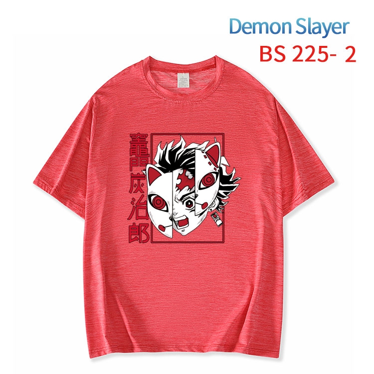 Demon Slayer Kimets New ice silk cotton loose and comfortable T-shirt from XS to 5XL  BS-225-2