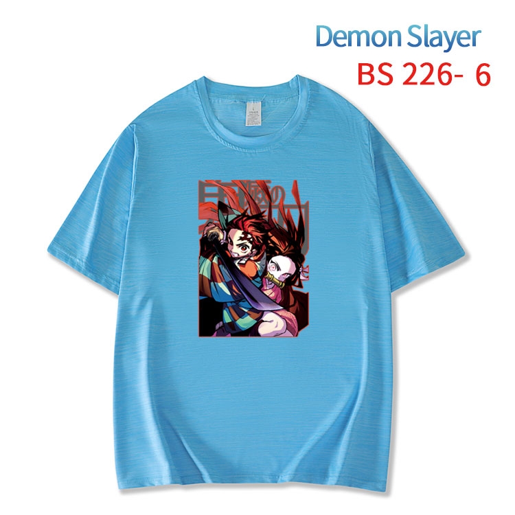 Demon Slayer Kimets New ice silk cotton loose and comfortable T-shirt from XS to 5XL BS-226-6