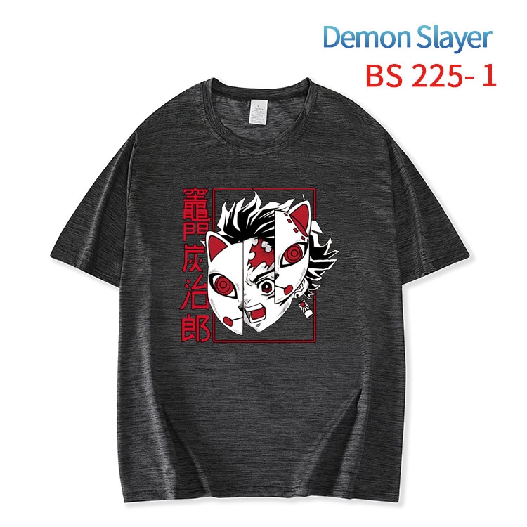 Demon Slayer Kimets New ice silk cotton loose and comfortable T-shirt from XS to 5XL  BS-225-1