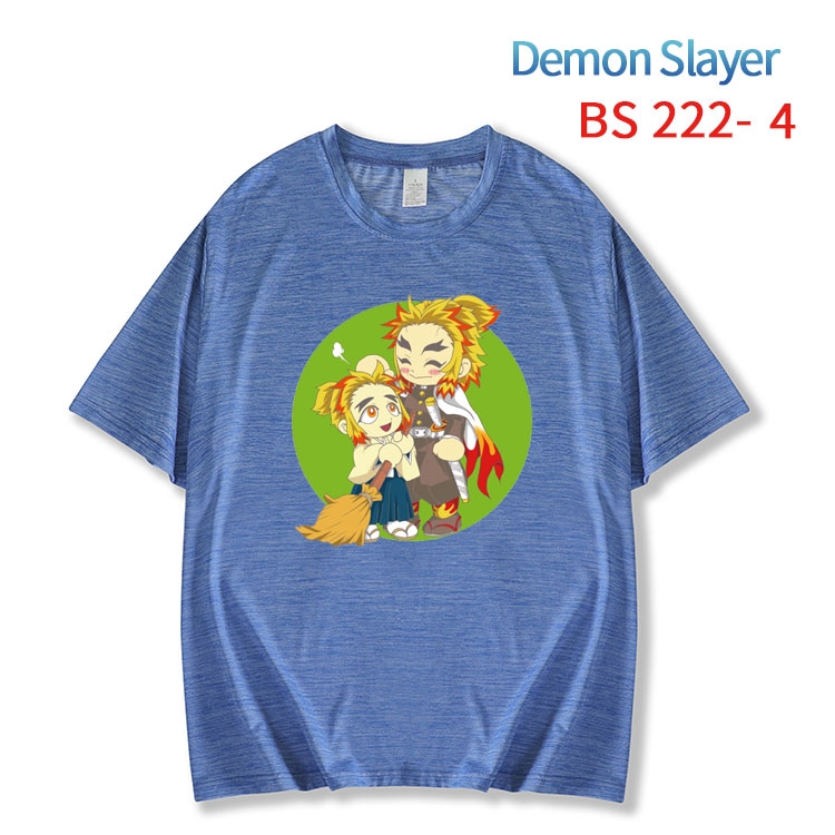 Demon Slayer Kimets New ice silk cotton loose and comfortable T-shirt from XS to 5XL  BS-222-4