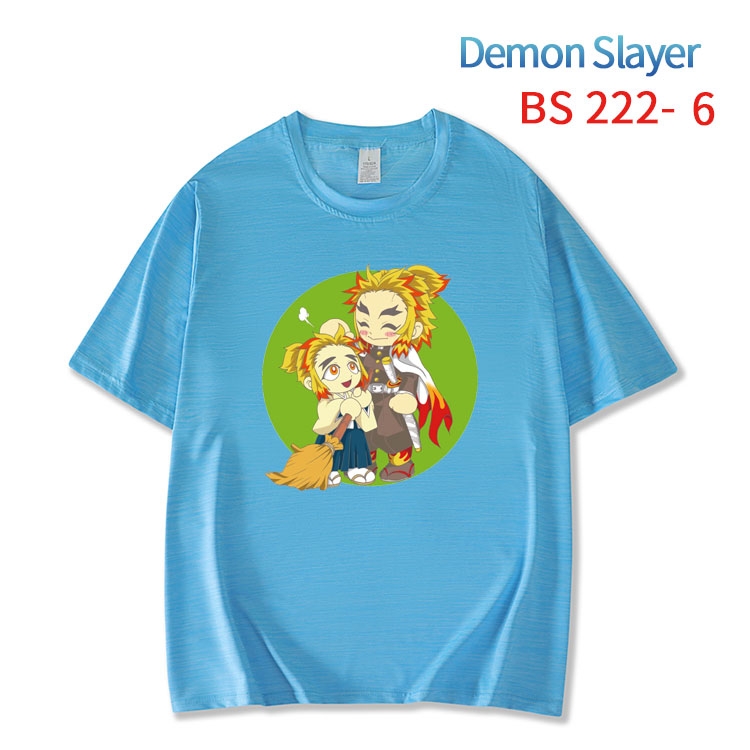 Demon Slayer Kimets New ice silk cotton loose and comfortable T-shirt from XS to 5XL BS-222-6