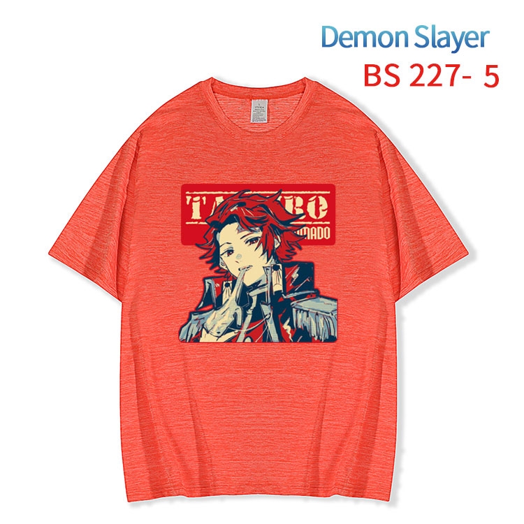 Demon Slayer Kimets New ice silk cotton loose and comfortable T-shirt from XS to 5XL  BS-227-5