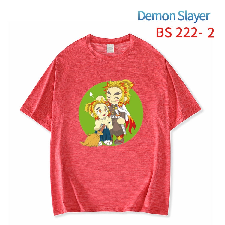 Demon Slayer Kimets New ice silk cotton loose and comfortable T-shirt from XS to 5XL BS-222-2