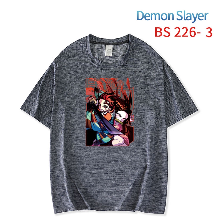 Demon Slayer Kimets New ice silk cotton loose and comfortable T-shirt from XS to 5XL BS-226-3