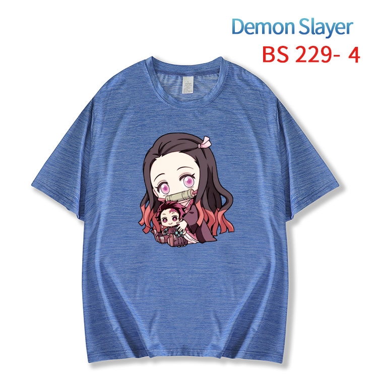 Demon Slayer Kimets New ice silk cotton loose and comfortable T-shirt from XS to 5XL  BS-229-4