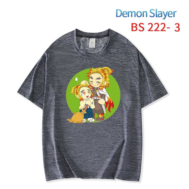 Demon Slayer Kimets New ice silk cotton loose and comfortable T-shirt from XS to 5XL  BS-222-3