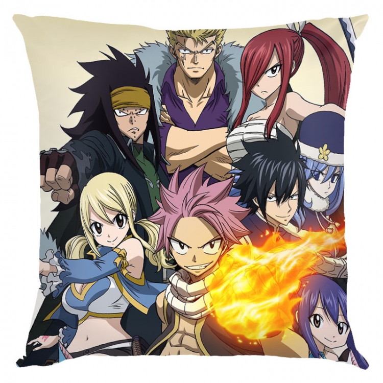 Fairy tail Anime square full-color pillow cushion 45X45CM NO FILLING Y2-60