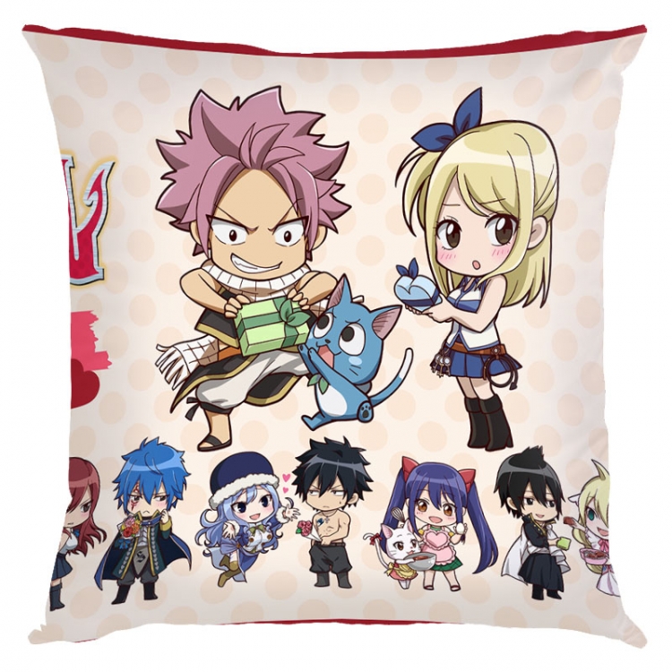 Fairy tail Anime square full-color pillow cushion 45X45CM NO FILLING Y2-42