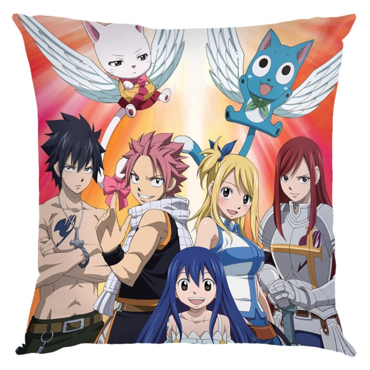 Fairy tail Anime square full-color pillow cushion 45X45CM NO FILLING  Y2-15