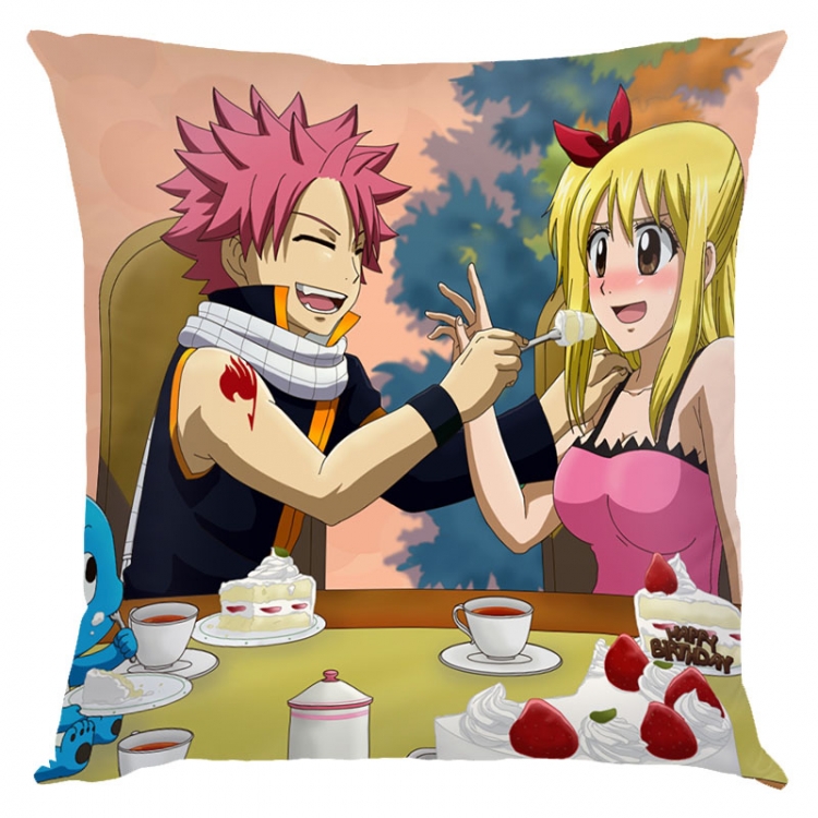 Fairy tail Anime square full-color pillow cushion 45X45CM NO FILLING  Y2-54