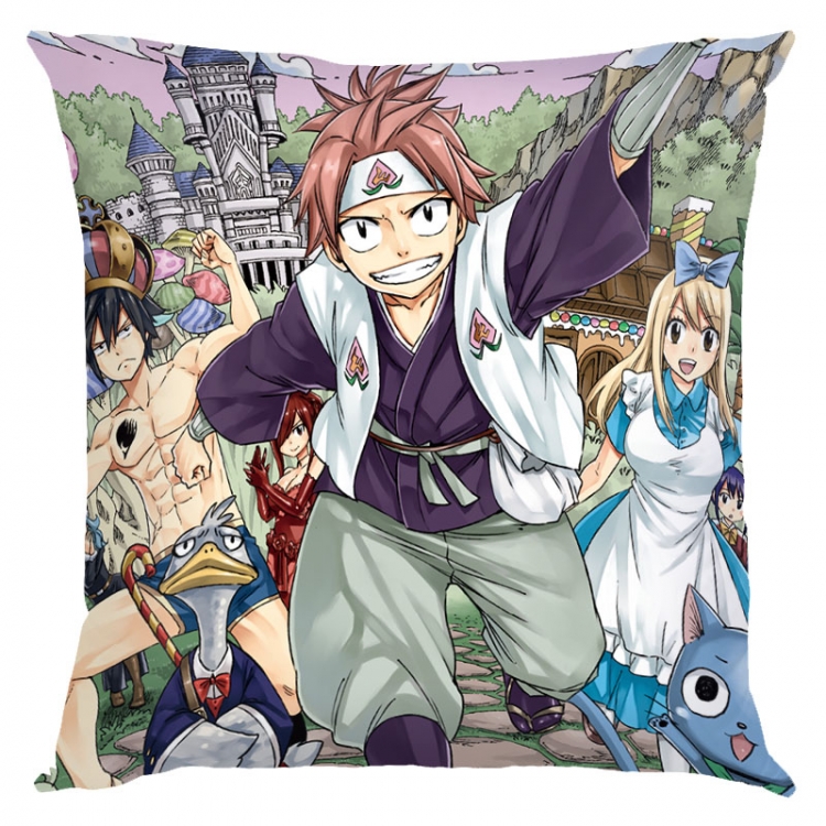 Fairy tail Anime square full-color pillow cushion 45X45CM NO FILLING Y2-22