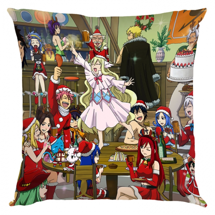Fairy tail Anime square full-color pillow cushion 45X45CM NO FILLING  Y2-52