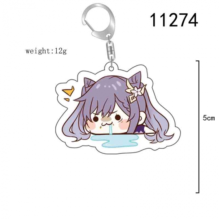 Genshin Impact  Anime acrylic Key Chain  price for 5 pcs 11274