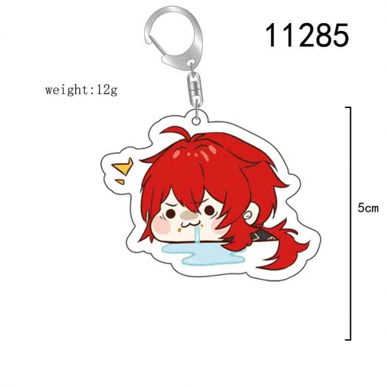 Genshin Impact  Anime acrylic Key Chain  price for 5 pcs 11285