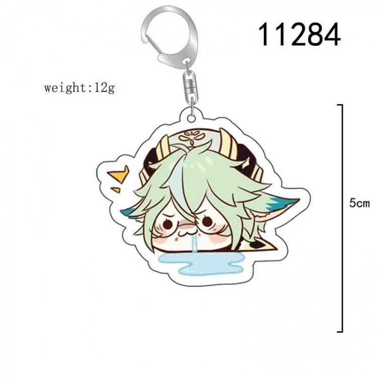 Genshin Impact  Anime acrylic Key Chain  price for 5 pcs 11284